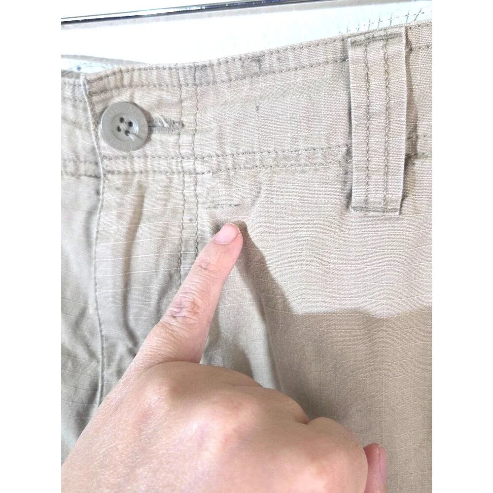 The North Face Mens Cargo Hiking Shorts 38 Beige Ripstop Outdoor Utility